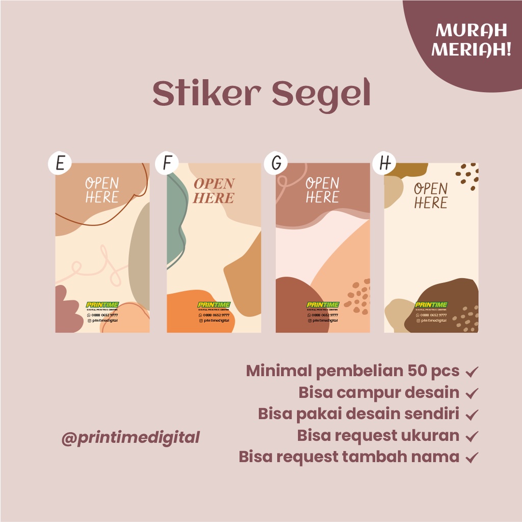 Jual PRINTIME - Sticker Segel ANTI AIR| Sticker Label Barang | Sticker ...