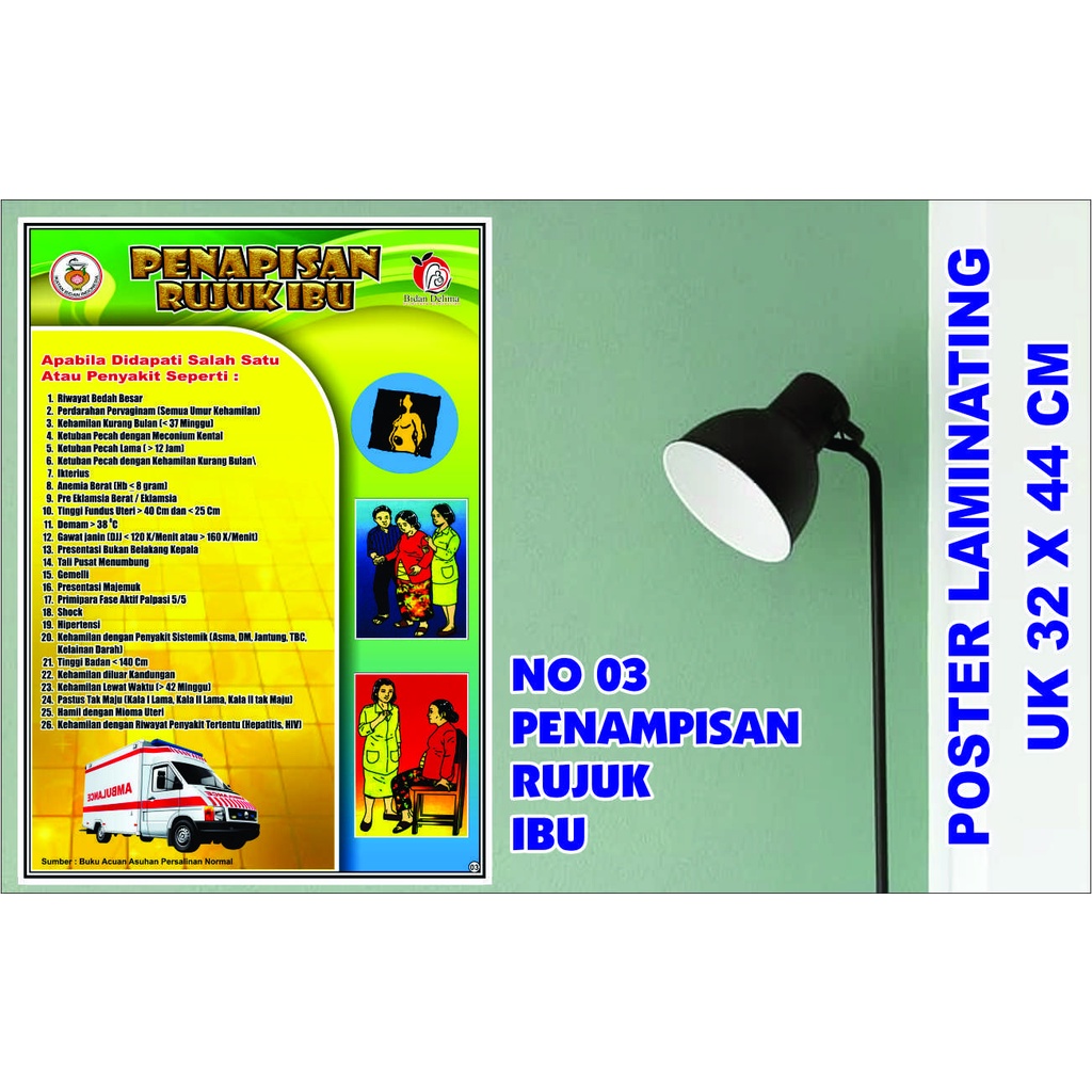 Jual POSTER DINDING KESEHATAN NO.03 ( PENAMPISAN RUJUK IBU) | Shopee ...
