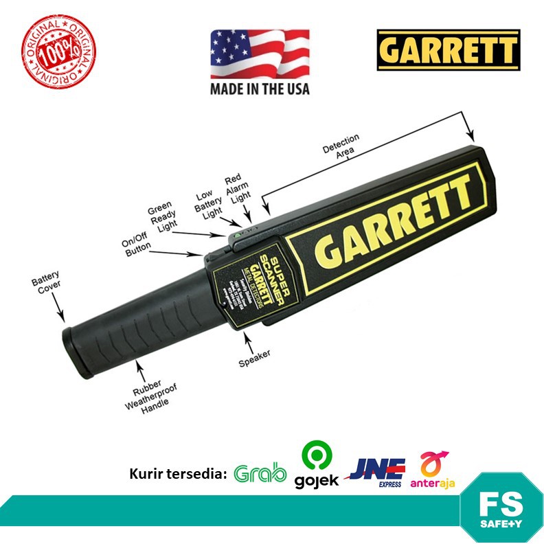 Jual Garrett Garret Super Scanner Metal Detector Deteksi Logam ORIGINAL ...