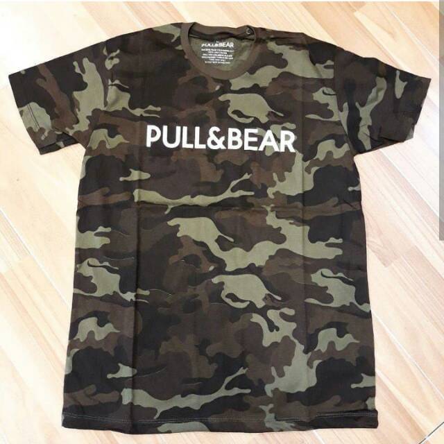 pull and bear camo t shirt