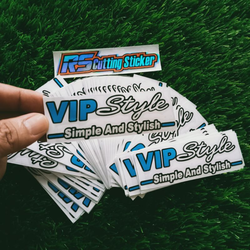 Jual STICKER CUTTING VIP STYLE 10 X 3,5 | Shopee Indonesia