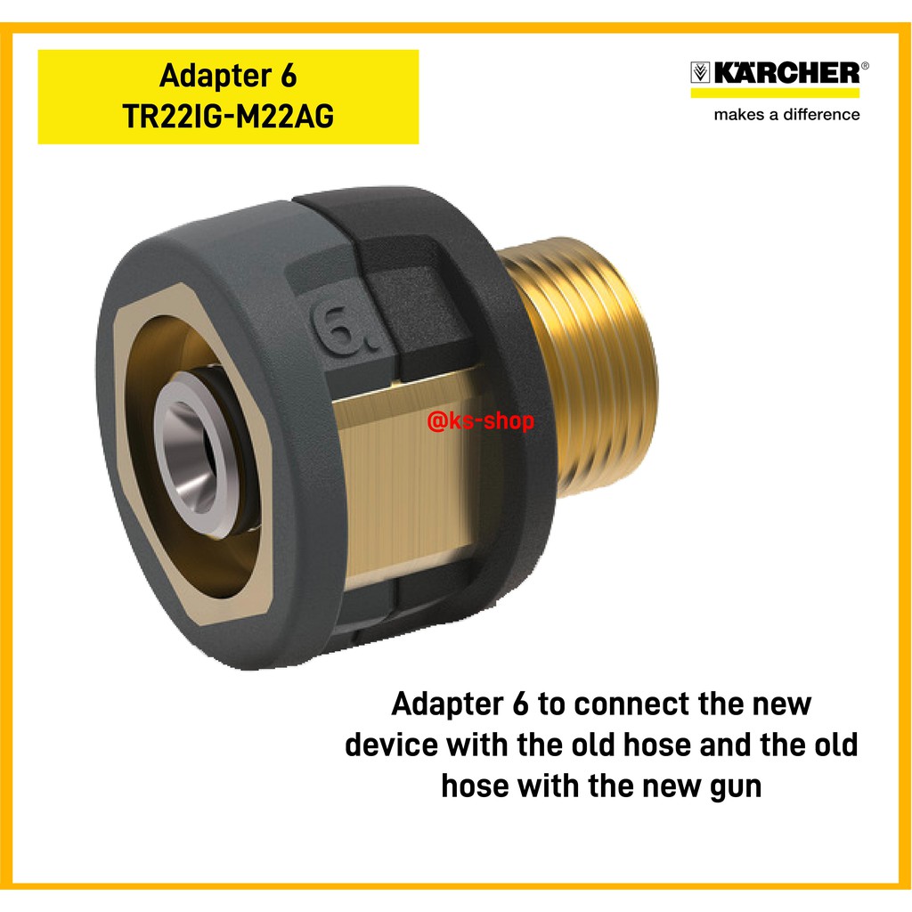 Jual Karcher Adapter 6 TR22IGM22AG For High Pressure Cleaner Shopee Indonesia