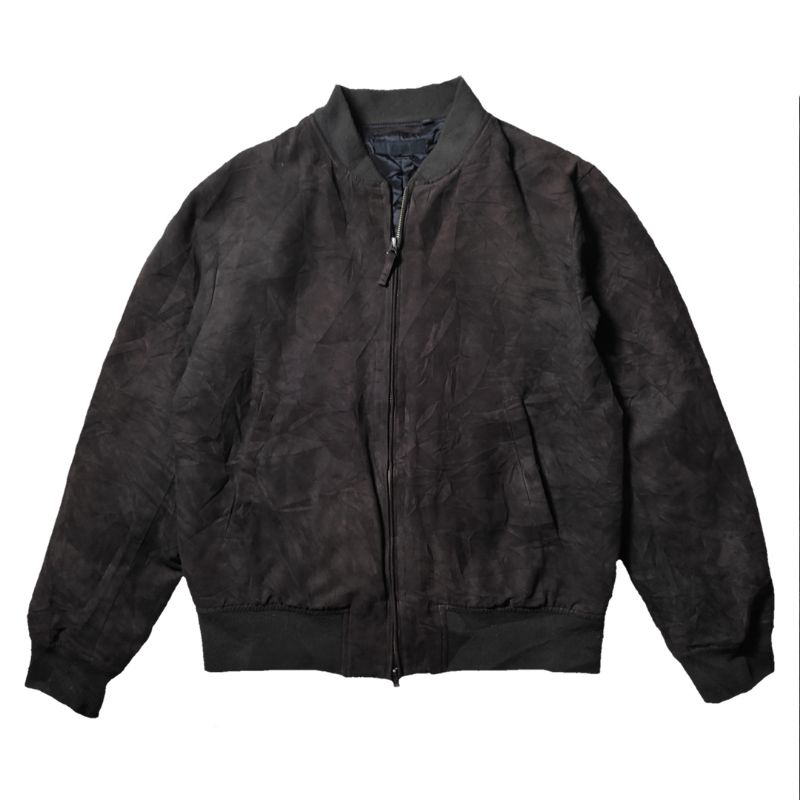 Jual Thrift Uniqlo Suede Bomber Shopee Indonesia