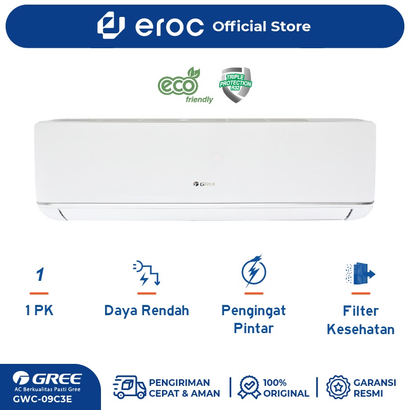 Jual Ac Gree 1 Pk Gwc 09c3e Deluxe Low Watt Putih Indooroutdoor Unit Only Shopee Indonesia 4237