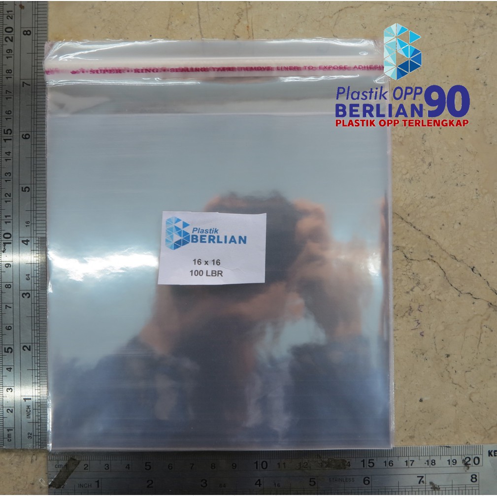 Jual 16X16 CM PLASTIK OPP (SEAL/LEM) TEBAL 18 MIC ASLI / PLASTIK ...
