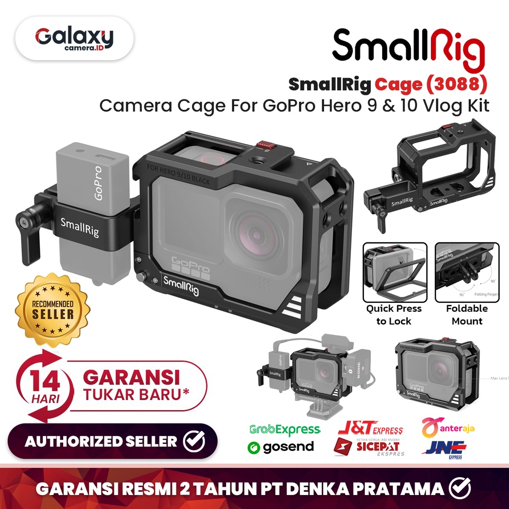 Jual Smallrig Cage For GoPro Hero 10 Hero 9 Vlog Kit (3088) Original ...
