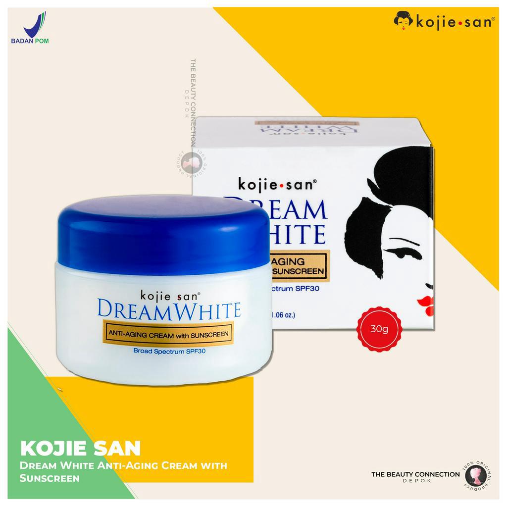 Crème Visage Éclaircissante & Anti-Âge KOJIE SAN Dream White SPF30 - 30g - Neuf (Philippines)