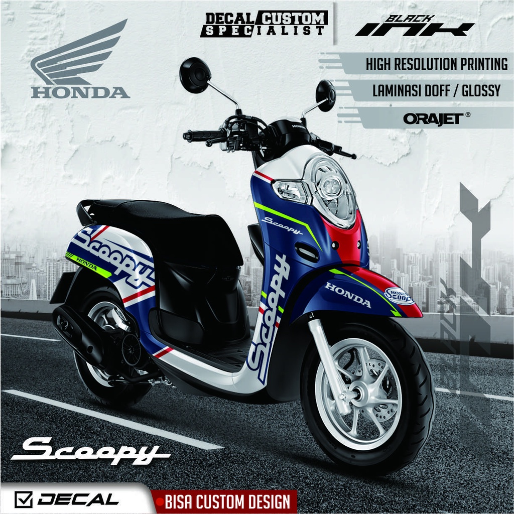 Jual Decal Sticker Honda Scoopy Fi Motif Grafis Road Fullbody Bisa Cod