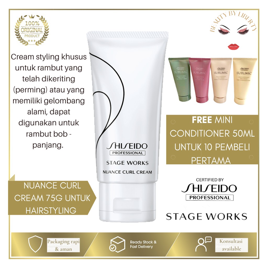 Jual Shiseido Professional Stage Works Nuance Curl Cream 75g- gel cream ...