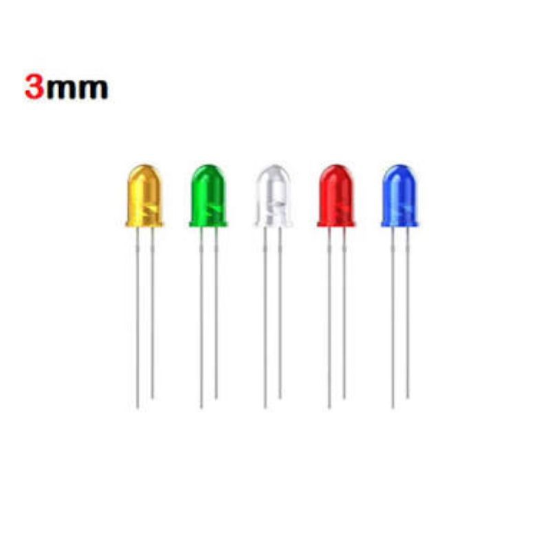 Jual LED 10pcs F3 merah kuning hijau green red yellow 3mm pilih varian ...