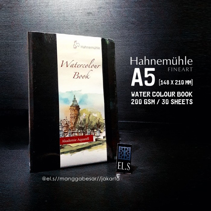 Jual Hahnemuhle Watercolor Sketchbook 200gsm (A5 / A6)