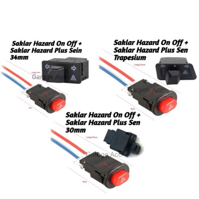 Jual Saklar Tombol Sen Sein Hazard Pnp Honda Beat Vario Scoopy Dll Plus ...