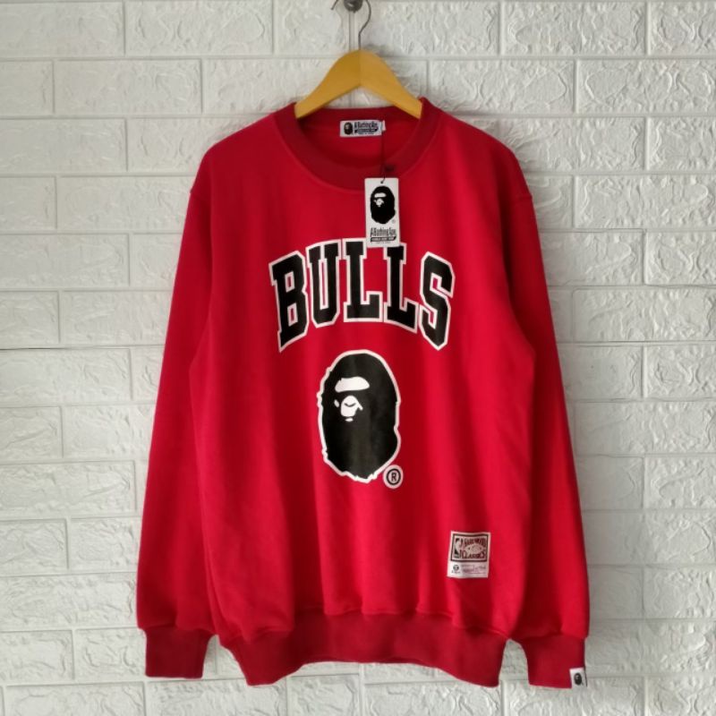 PREMIUM SWEATER BAPE CREWNECK BULLS BAPE ORIGINAL