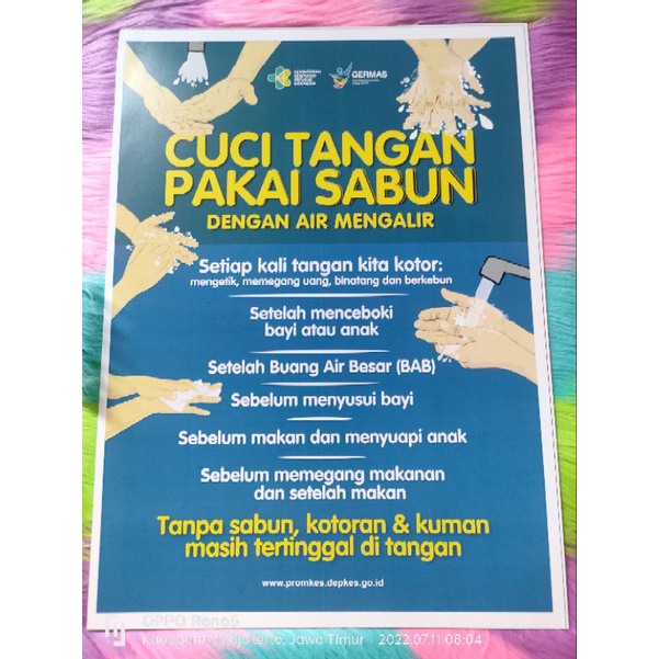 Jual Poster Cuci Tangan Pakai Sabun | Shopee Indonesia