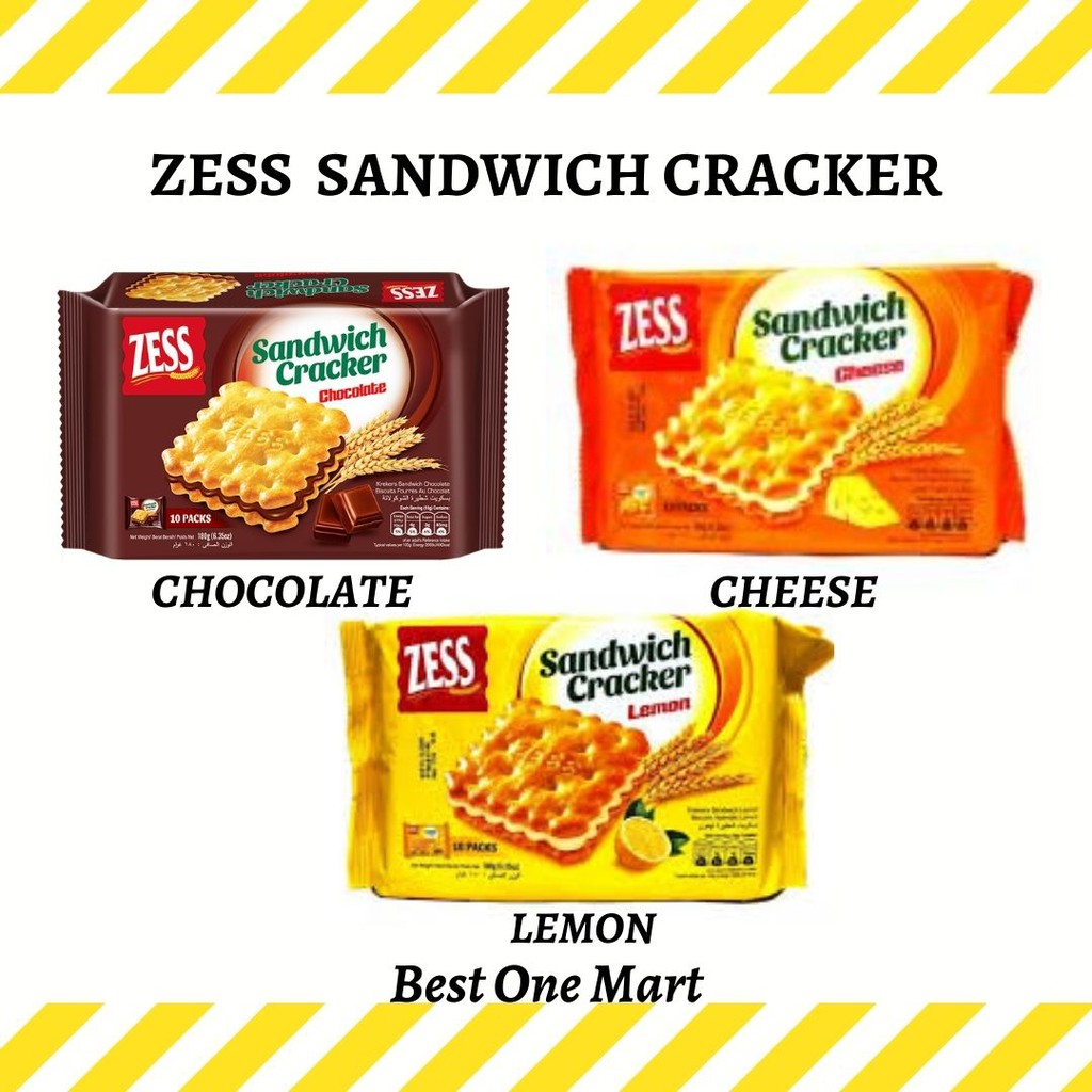 Jual Biskuit Zess Sandwich Cracker Lemon Cokelat Chocolate Cheese