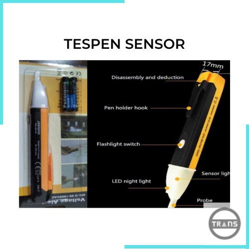 Jual tespen Sensor Detektor Voltase Tester Elektrik AC, Lampu bunyi ...