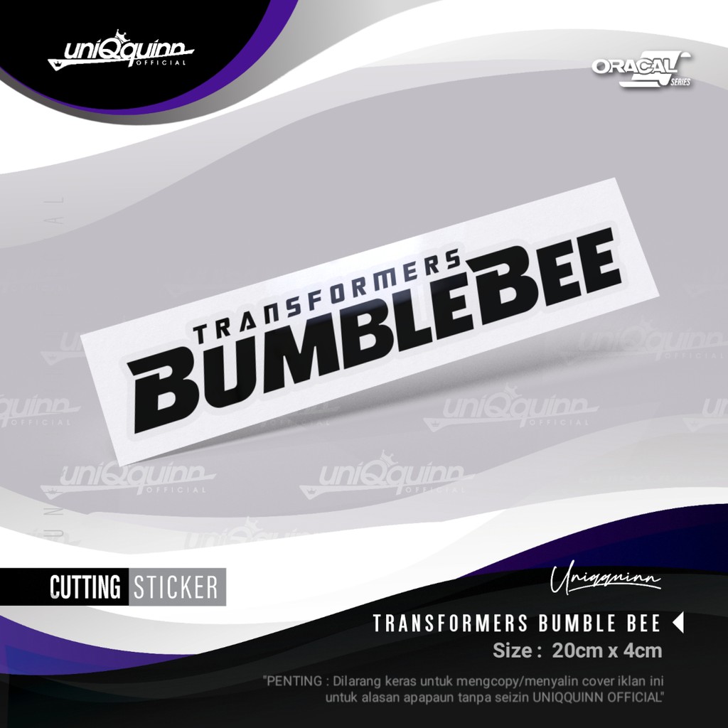 Jual UQ Stiker Transformer Bumble bee | Cutting Sticker BumbleBee ...