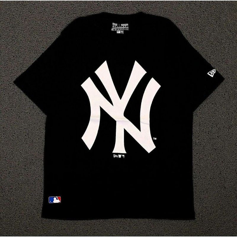 KAOS BAJU FASHION BRANDED NEW YORK YANKEES NY LOGO PRIA WANITA COMBED 30S