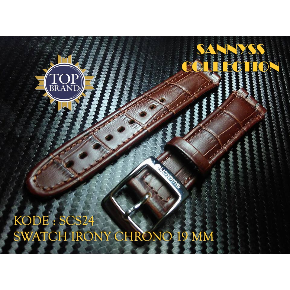 Jual Strap Tali Jam Swatch Irony Chrono 19 Mm Kulit Shopee Indonesia