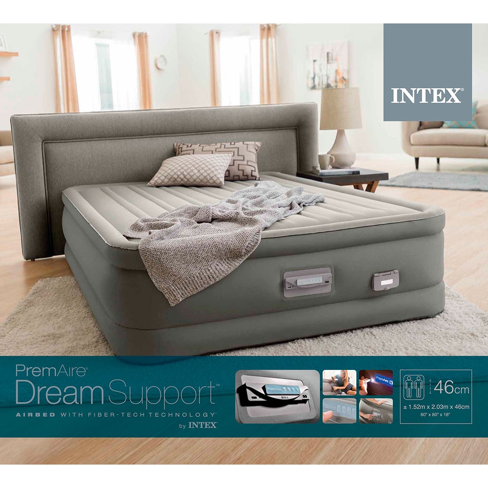 Jual Intex Kasur Angin Durabeam PremAire DS AB Queen Fiber Tech Air