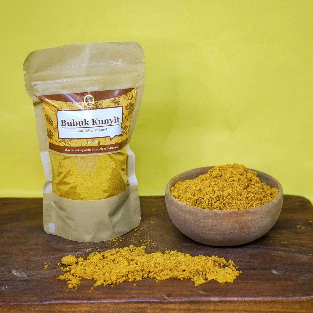 Jual Bubuk Kunyit Rempah Alami Khas Indonesia Curcuma Turmeric Powder Shopee Indonesia 5482