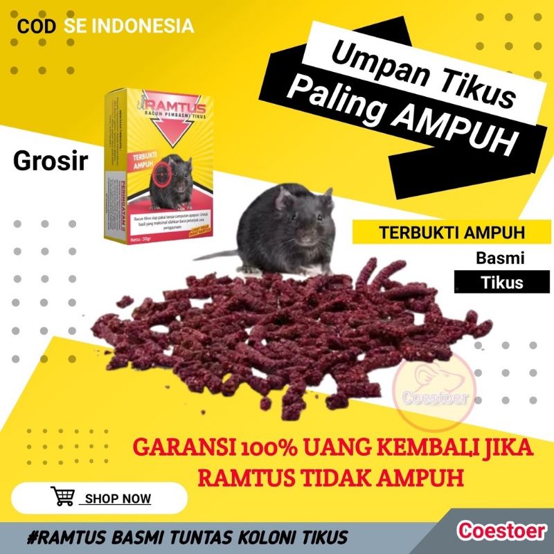 Jual Produk [ Racun Tikus Paling Ampuh ] Ramtus Racun Pembasmi Koloni