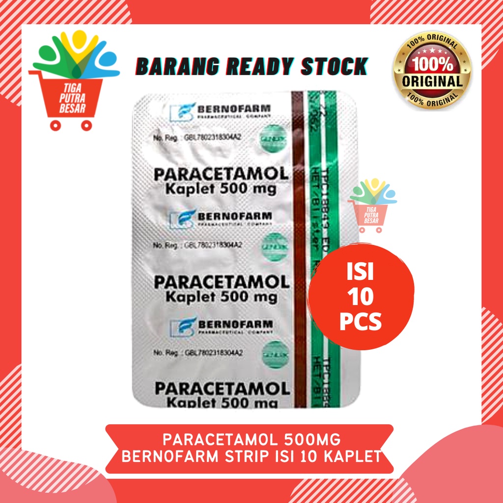 Jual PARACETAMOL 500MG BERNOFARM STRIP ISI 10 KAPLET | Shopee Indonesia