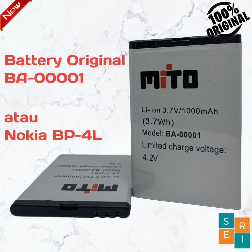 Jual Baterai Batre Batrai Battery Mito Ori Original New/Baru BA-00001 ...