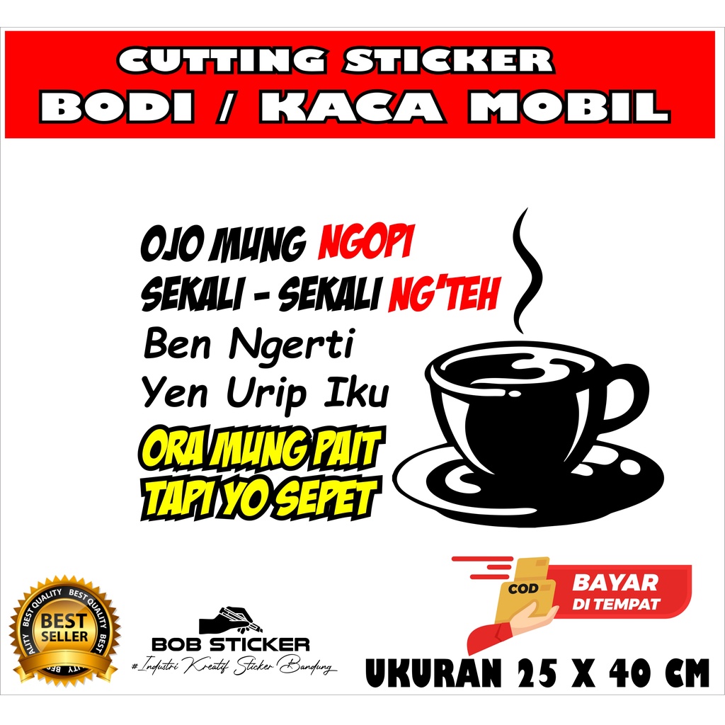 Jual Terbaru Cutting Sticker Kaca Mobil Truk Kaca Mobil Pickup Stiker Kata Kata Keren