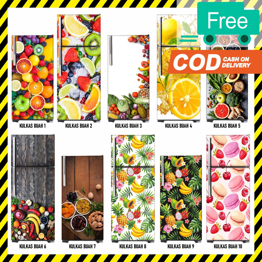 Jual STICKER Kulkas 1 Pintu dan STIKER Kulkas 2 Pintu Motif Terbaru ...