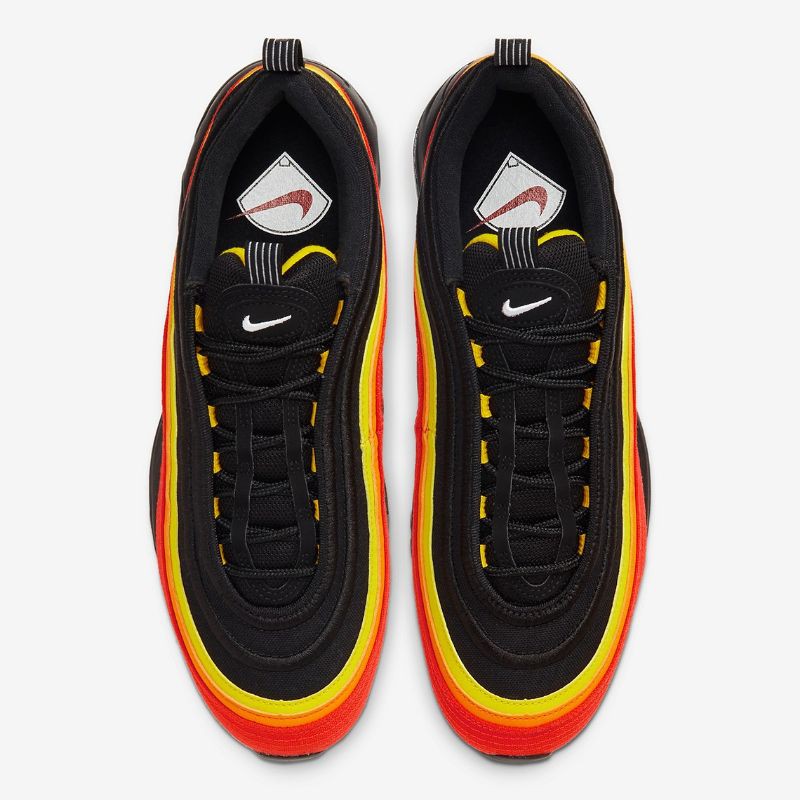 Nike air max 97 cheap black chile red magma orange