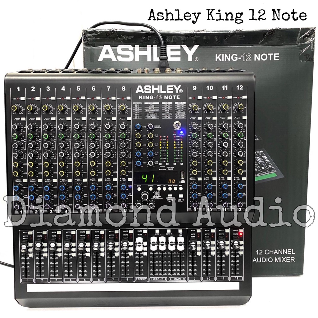 Jual Mixer Audio Ashley King12 Note Usb Bluetooth Original Mixing King ...