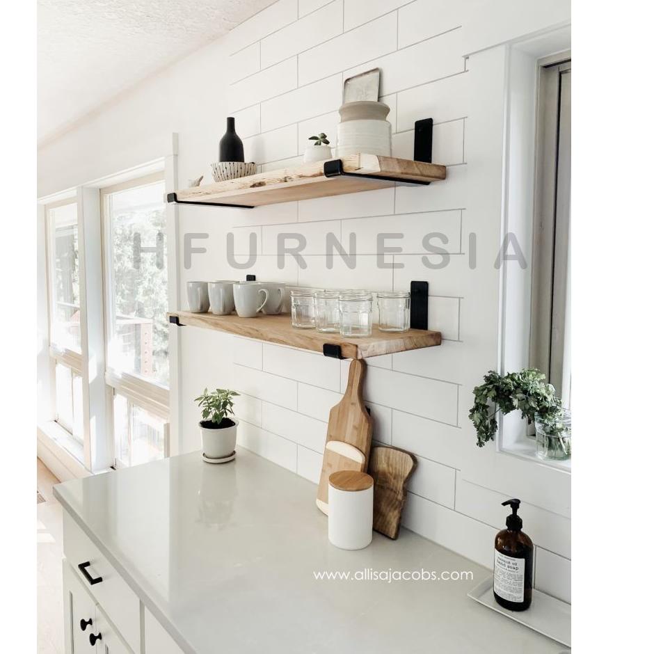 Jual [Bayar ditempat] Ambalan Jati Belanda / Ambalan Dinding siku besi ...