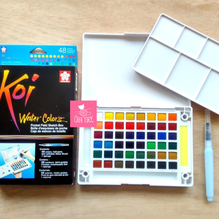 Koi Watercolors Pocket Field Sketch 48-Color