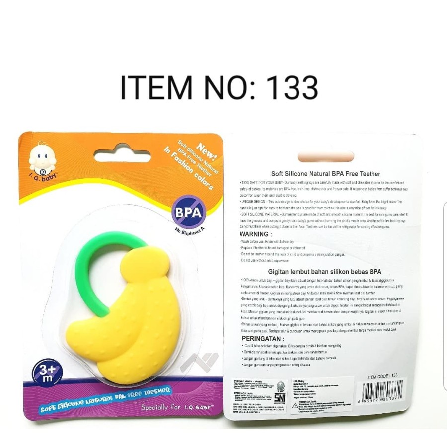 Jual IQ Baby Banana Shape Silicone Teether | Shopee Indonesia