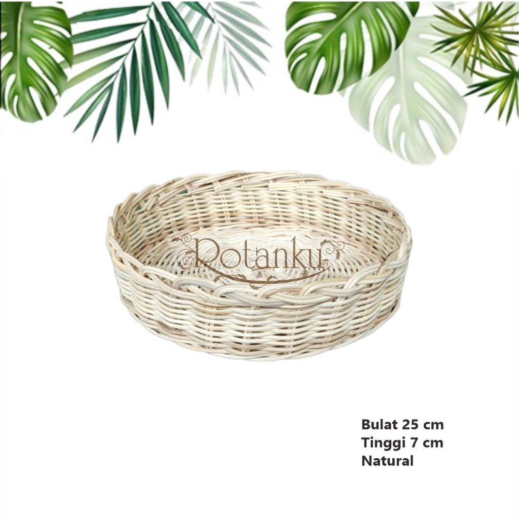 Jual Keranjang Rotan Bulat D 25cm Tempat Hampers Souvenir Seserahan ...