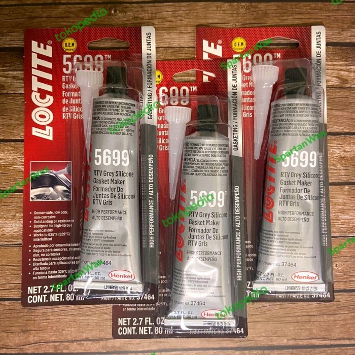 Jual lem gasket loctite rtv 5699 high temp 80ml / loctite 5699 | Shopee ...