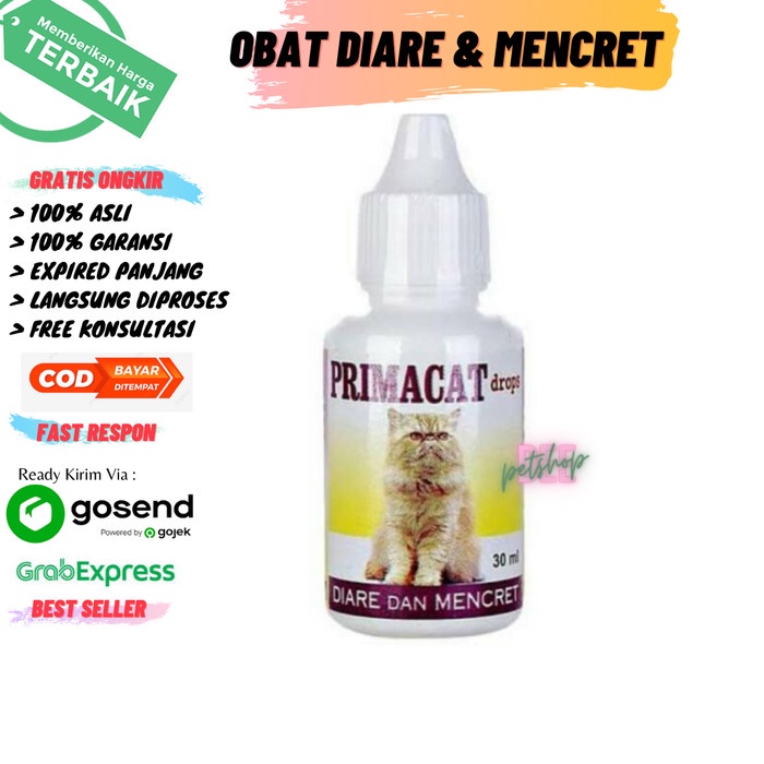 Jual Obat PRIMA CAT drops Diare Mencret Kucing Anak Dewasa 30ml ...