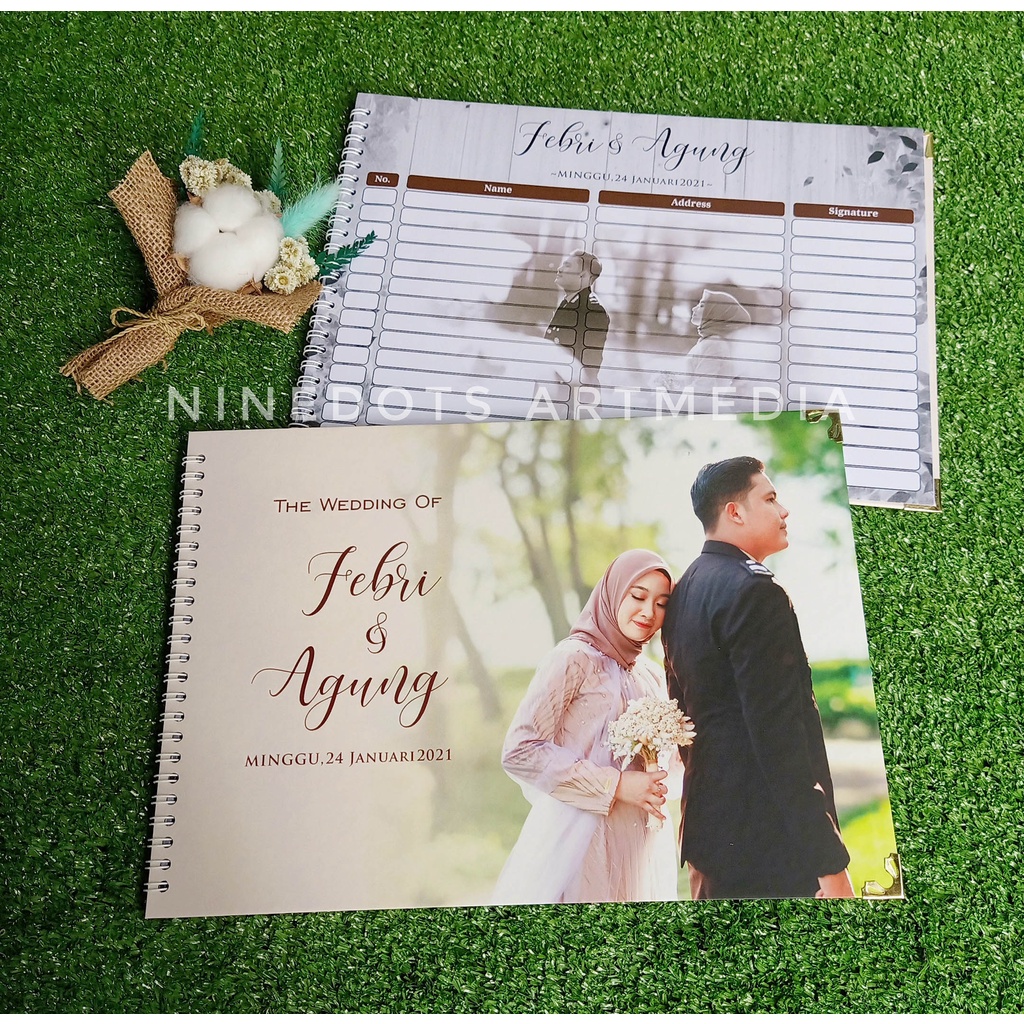 Jual Buku Tamu Pernikahan Wedding Guest Book Hard Cover Premium Foto Shopee Indonesia 2703