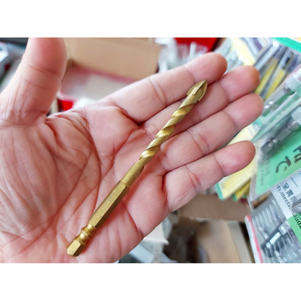 Jual mata bor tombak cross head 8mm mata bor SERBAGUNA kaca keramik ...