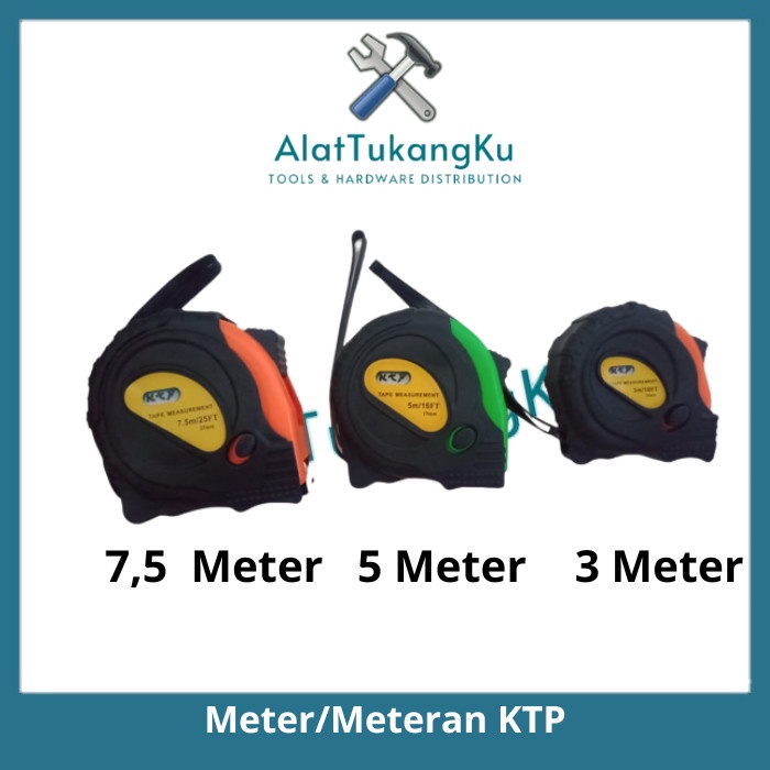 Jual Meteran Body Karet 3 m 5 m 7,5 m KTP/Meter Alat Ukur Panjang ...