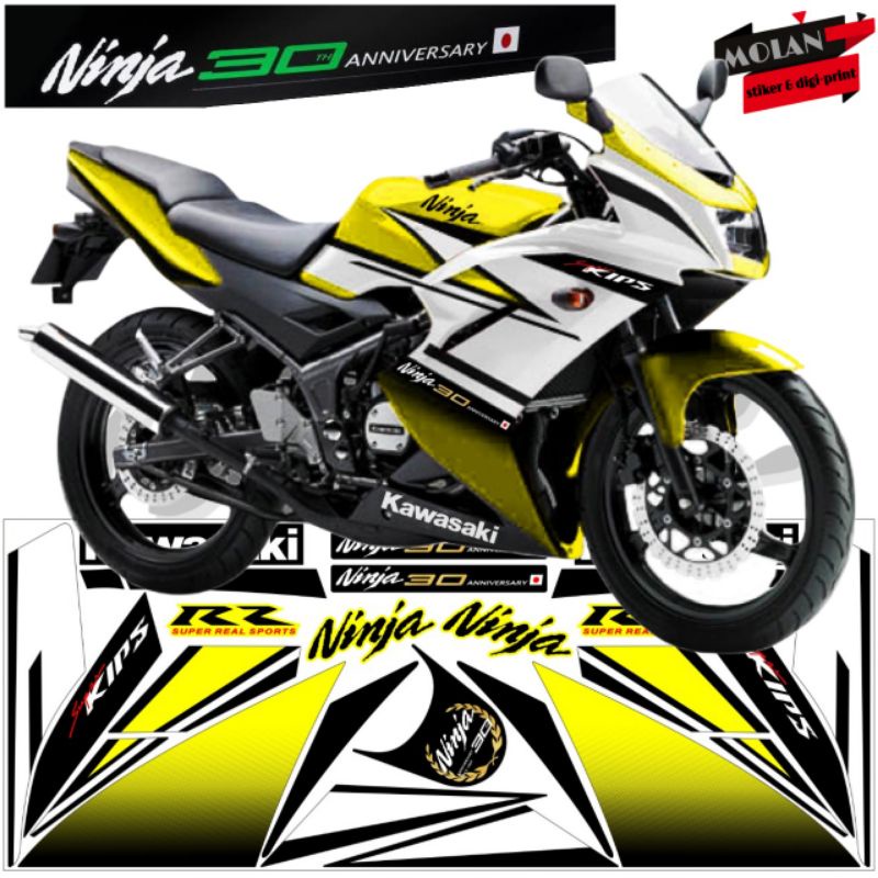 Jual Sticker Striping Ori NINJA RR 150 SE 2015 HITAM ABU - NINJA RR SE