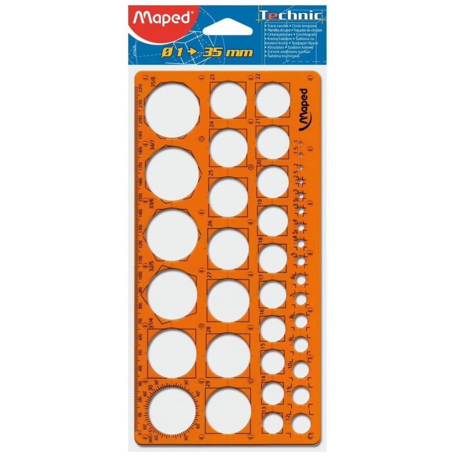 Jual Maped Circle Templates Ruler | Shopee Indonesia