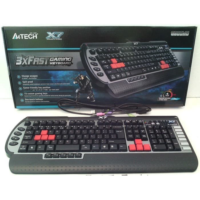 Jual G800MU X7 GAMING KEYBOARD PS/2 BLACK US LAYOUT | Shopee Indonesia