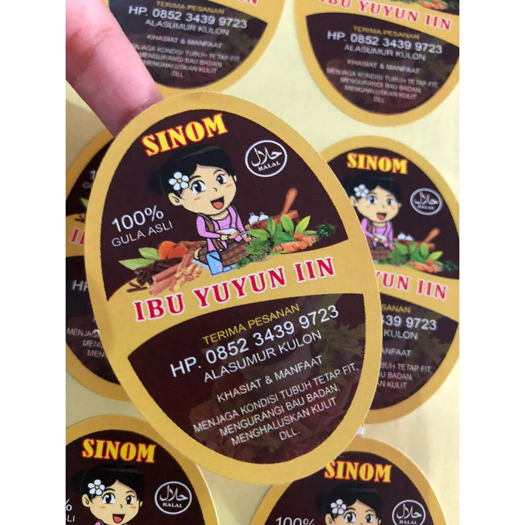 Jual Stiker chromo label bulat / kotak kemasan produk logo toples kue ...