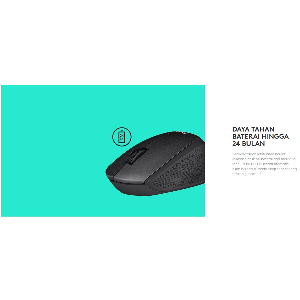 Jual Logitech M331 M 331 Silent Plus Wireless Mouse | Shopee Indonesia