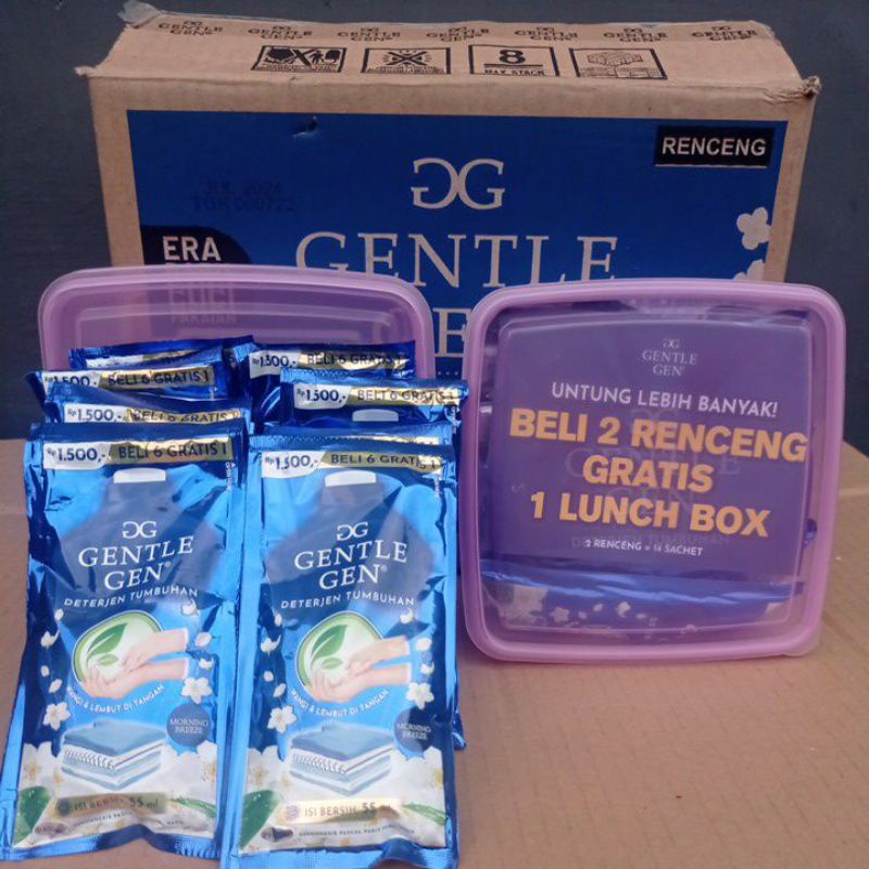 Jual GENTLE GEN RENCENG 55ml + Free lunch box (isi 14sachet) | Shopee ...