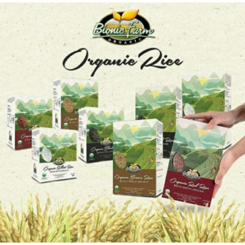 Jual BERAS ORGANIK BIONIC FARM 2KG | Shopee Indonesia