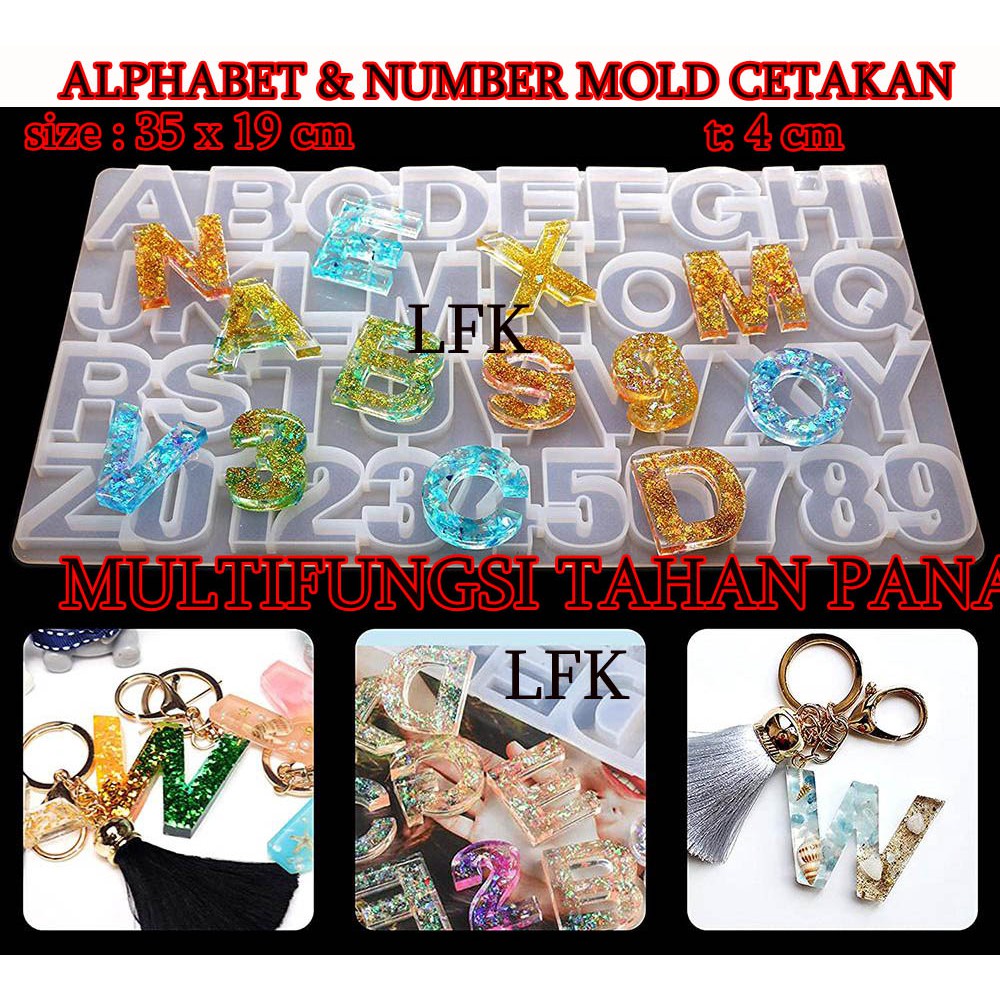 Jual IMPORT SFSILIKON SPECIAL BIG 4CM JUMBO HURUF ANGKA ALPHABET NUMBER ...