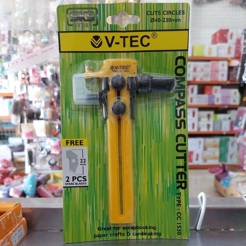 Jual V-TEC COMPAS CUTTER CIRCLE - Pemotong kertas Lingkaran | Shopee ...